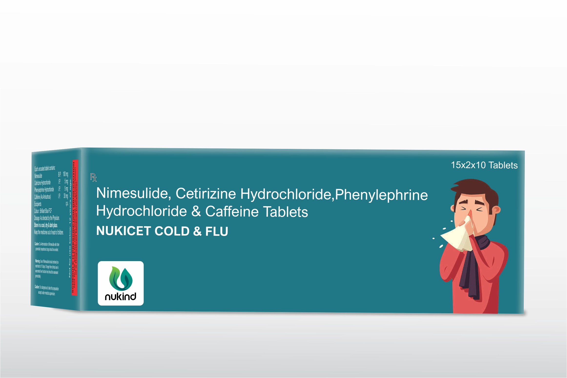 NUKICET COLD & FLU Tablets – Comprehensive Relief from Cold, Flu & Allergy Symptoms