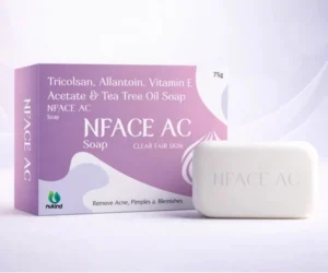 NFACE AC Soap 75 g by Nukind Healthcare with triclosan, allantoin and tea tree oil for acne-prone skin