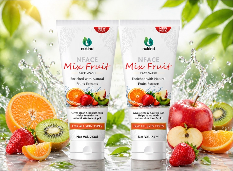 Nface Mix Fruit Facewash with Natural Fruit Extracts for Deep Cleansing and Skin Nourishment
