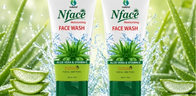 Nface Moisturizing Facewash with Aloe Vera & Vitamin E for Deep Hydration and Soft Skin