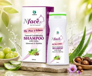 NFace Shampoo 200ml with Amla, Bhringraj & Shikakai for Hair Fall Control and Stronger Hair