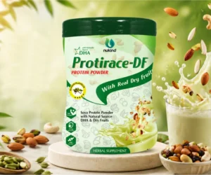 Protirace-DF Elaichi Flavour Protein Powder | Enriched with Dry Fruits for Energy & Strength