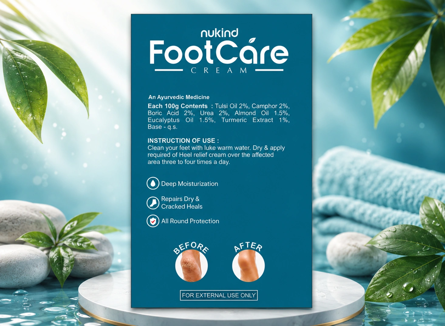 Footcare Cream for Dry & Cracked Heels | Nukind Healthcare Footcare Cream for Dry & Cracked Heels | Nukind Healthcare