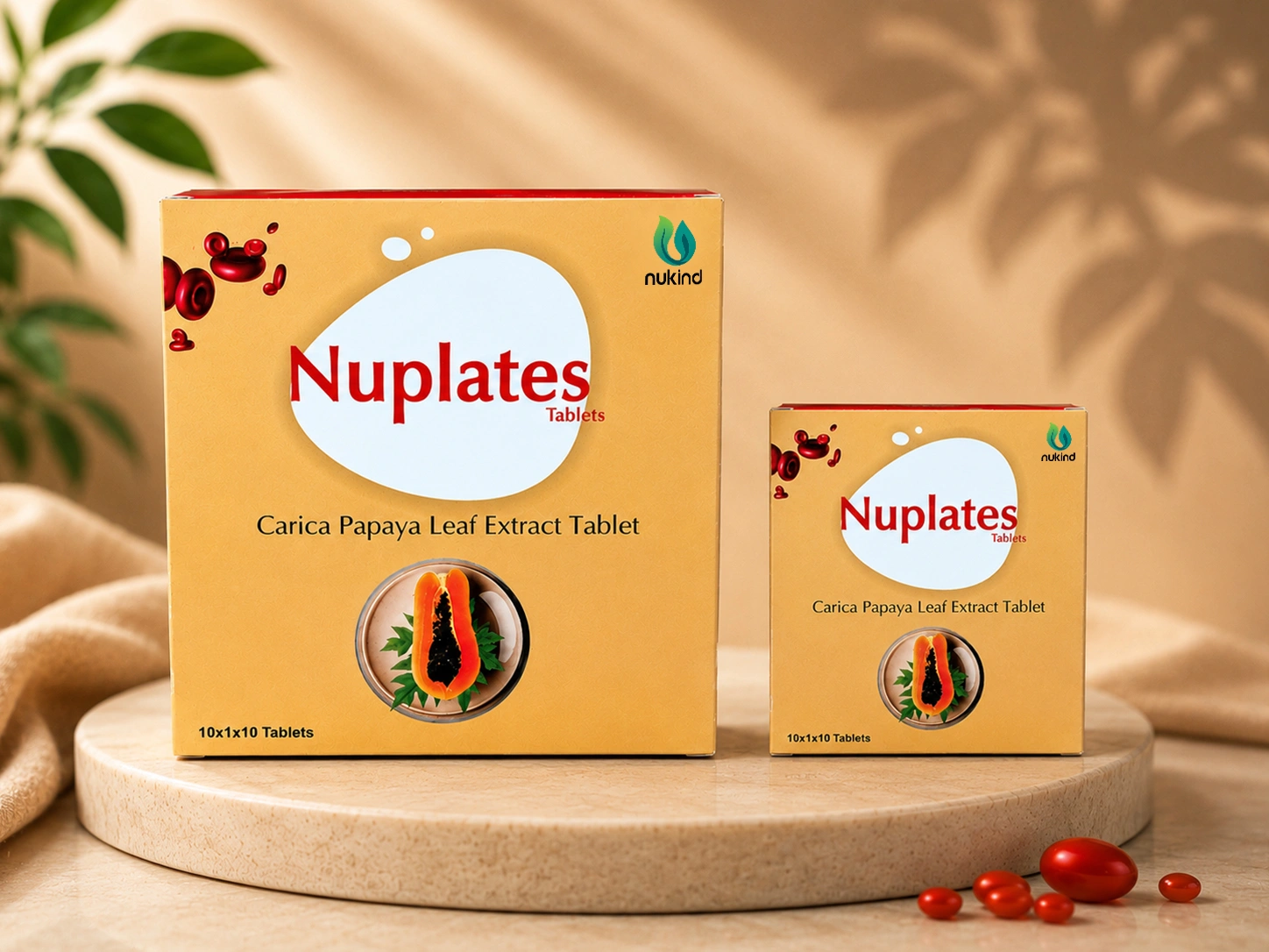 Discover NUPLATES Tablet with Carica Papaya Leaf Extract 1100 mg, formulated to support healthy platelet levels and overall wellness under medical supervision. Discover NUPLATES Tablet with Carica Papaya Leaf Extract 1100 mg, formulated to support healthy platelet levels and overall wellness under medical supervision.