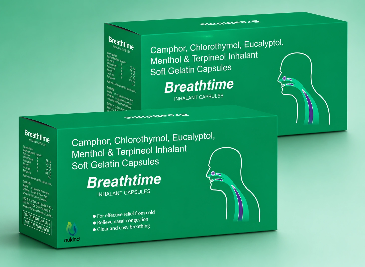 BREATHTIME Softgel Caps | Ayurvedic Inhalation Capsules for Common Cold | Nukind Healthcare BREATHTIME Softgel Caps | Ayurvedic Inhalation Capsules for Common Cold | Nukind Healthcare